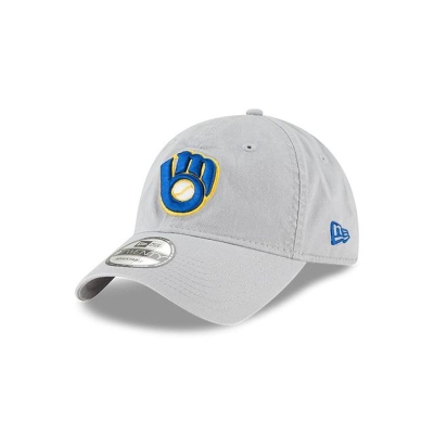 Milwaukee Brewers Gorra | New Era MLB Core Classic 9twenty Adjustable Cap Mexico - Grises